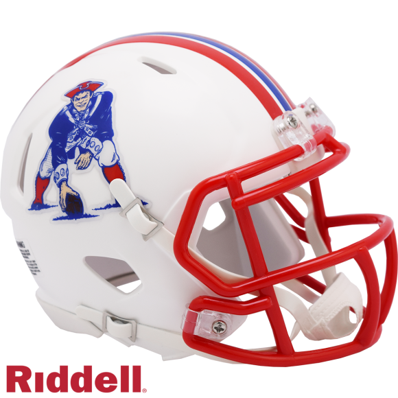 New England Patriots Geschwindigkeit Mini Throwback Helm 1990-92