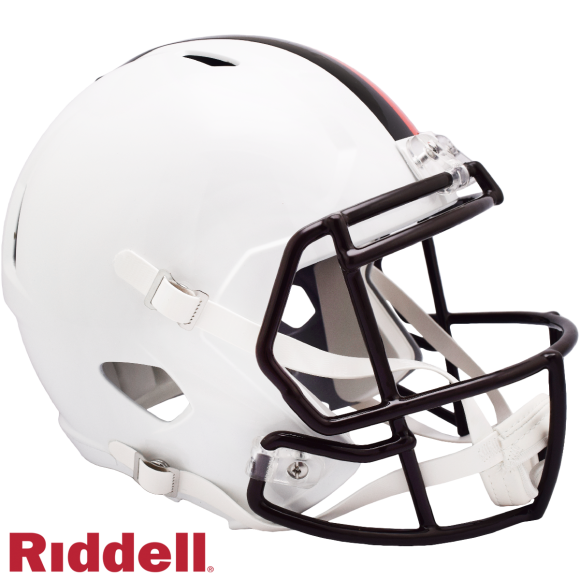 Cleveland Browns On-Field 2023 alternative Geschwindigkeit Mini Helm (White Out)