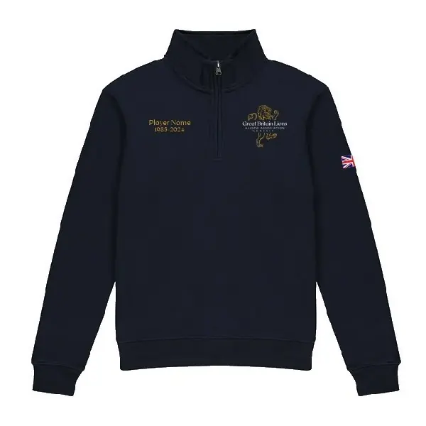 Great Britain Lions Alumni - Embroidered 1/4 Zip Sweatshirt