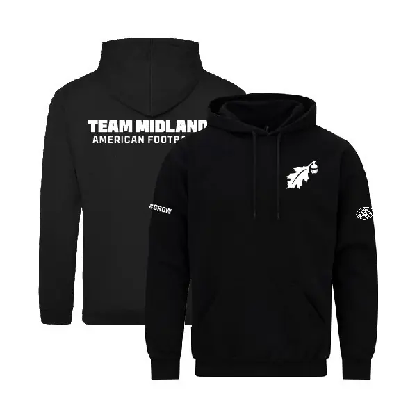 Team Midlands - Coaches Embroidered & Printed Cotton Hoodie