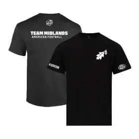 Team Midlands - Coaches Embroidered & Printed Cotton T-Shirt
