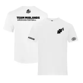 Team Midlands - Players Embroidered & Printed Cotton T-Shirt