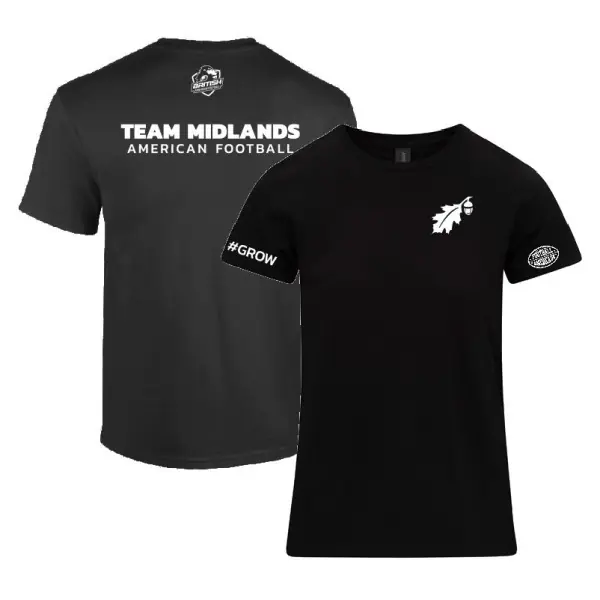 Team Midlands - Women's Coaches Embroidered & Printed Cotton T-Shirt