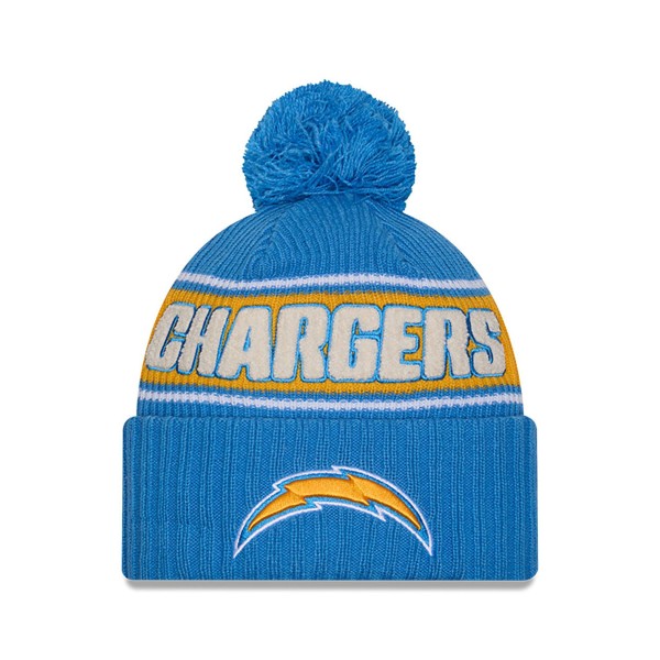 Los Angeles Chargers New Era 2024 Sideline Sport Knit Front