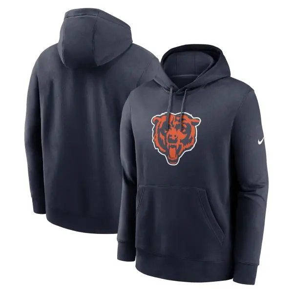 Chicago Bears Nike Club Hoodie fram och bak