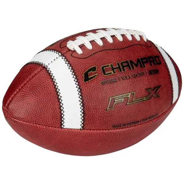 Champro FLX Leather Youth Official Game Football Front angle