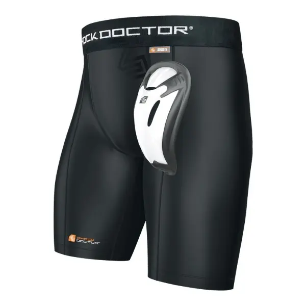 Pantaloncini a Compressione Core Shock Doctor con Coppa Bio Flex Frontale