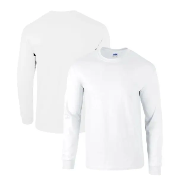 Hold - Rund Tekst Trykt Klassisk Bomulds Langærmet T-shirt