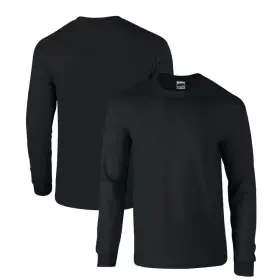 Équipe - T-shirt classique à manches longues en coton avec texte rond