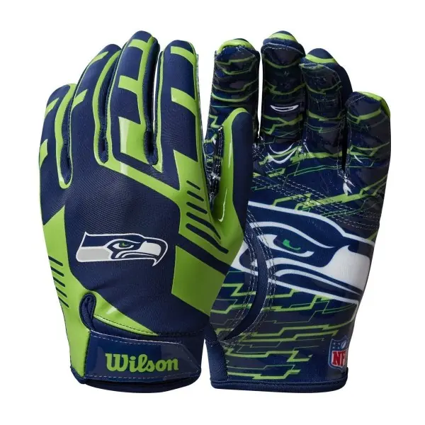 Seattle Seahawks Wilson NFL Stretch Fit Youth Receivers Handsker