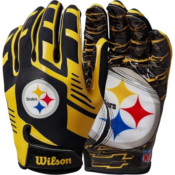 Gants pour receveurs Pittsburgh Steelers Wilson NFL Stretch Fit Adult