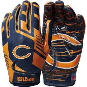 Guantes de receptor para adultos ajustables NFL Chicago Bears Wilson