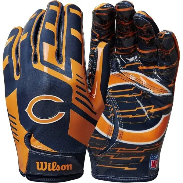 Chicago Bears Wilson NFL Stretch Fit Receiver-handsker til voksne