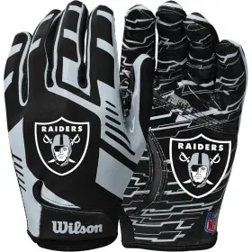 Gants de réception pour adultes Wilson NFL Stretch Fit des Las Vegas Raiders