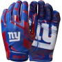 Guanti da ricevitore per adulti New York Giants Wilson NFL Stretch Fit