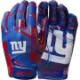 Guanti da ricevitore per adulti New York Giants Wilson NFL Stretch Fit