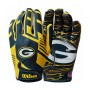 Green Bay Packers Wilson NFL Stretch Fit Receiver-handsker til voksne