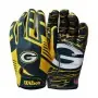 Green Bay Packers Wilson NFL Stretch Fit Receiver-handsker til voksne