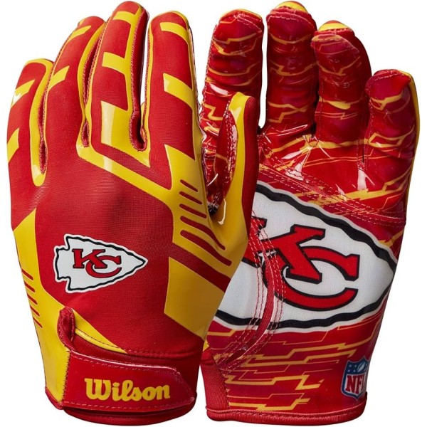 Guantes receptores adultos Wilson NFL Stretch Fit Kansas City Chiefs