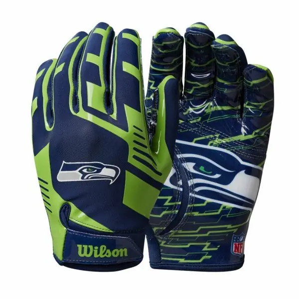 Seattle Seahawks Wilson NFL Stretch Fit Adult Receiver Gloves