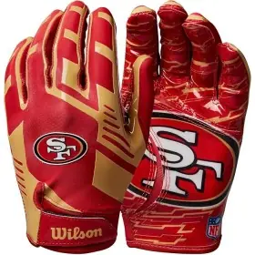Guanti da ricevitore per adulti San Francisco 49ers Wilson NFL Stretch Fit