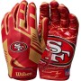 Guanti da ricevitore per adulti San Francisco 49ers Wilson NFL Stretch Fit